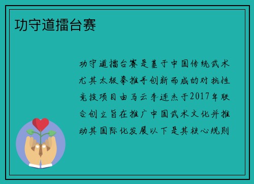 功守道擂台赛